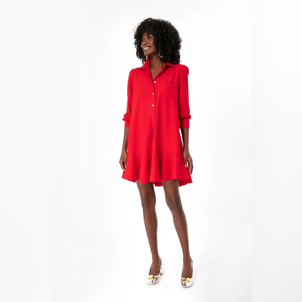 Tuckernuck Red Mini Shirt Dress